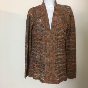 Belldini light weight rust & blue cardigan size M